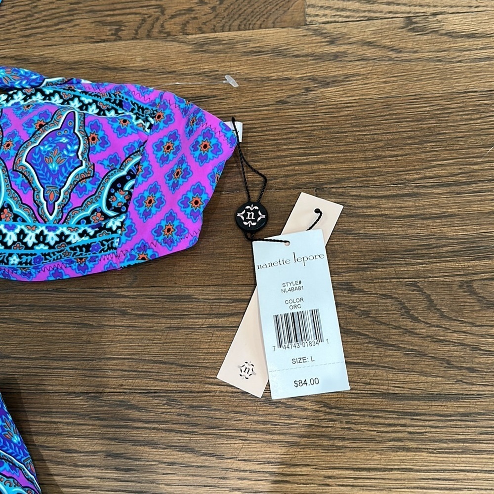 NWT Nanette Lepore Swim Women’s Strapless Bikini - Size Large - Picture 4 of 4